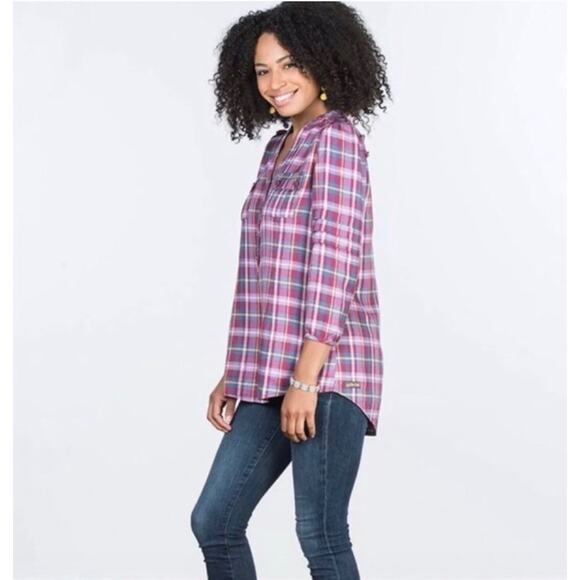 Matilda Jane | Millie All Day Ruffle Plaid Top // M - Picture 2 of 10
